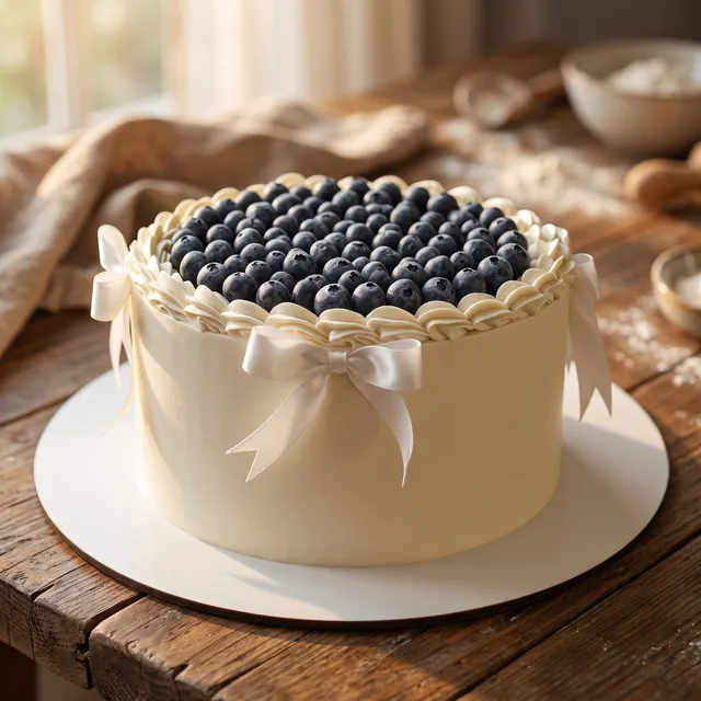 Blueberry bow cake