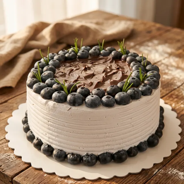 Blueberry crown cake