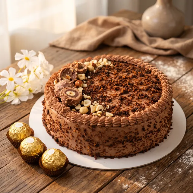 Chocolate Banana Walnut Cake