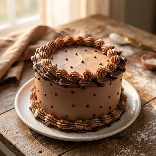 Chocolate polka dot cake